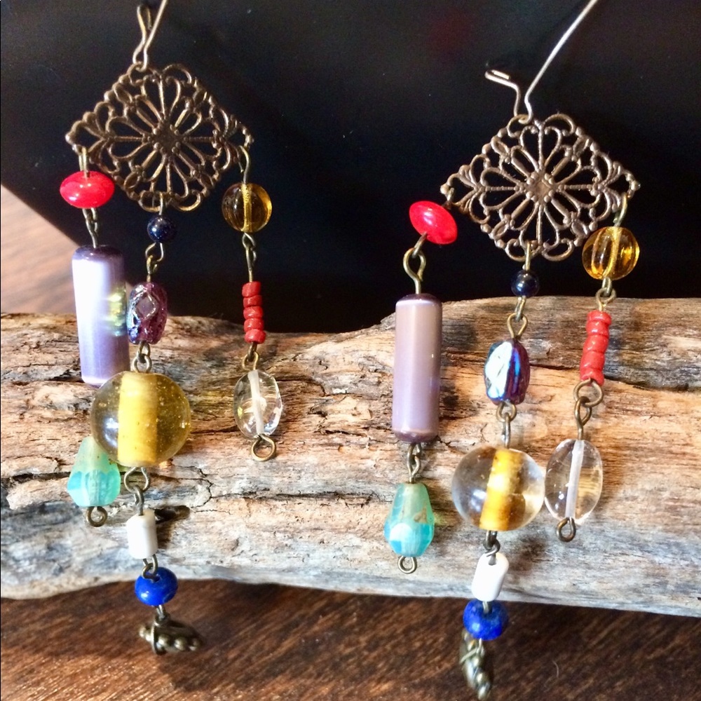 Boho style long earrings!